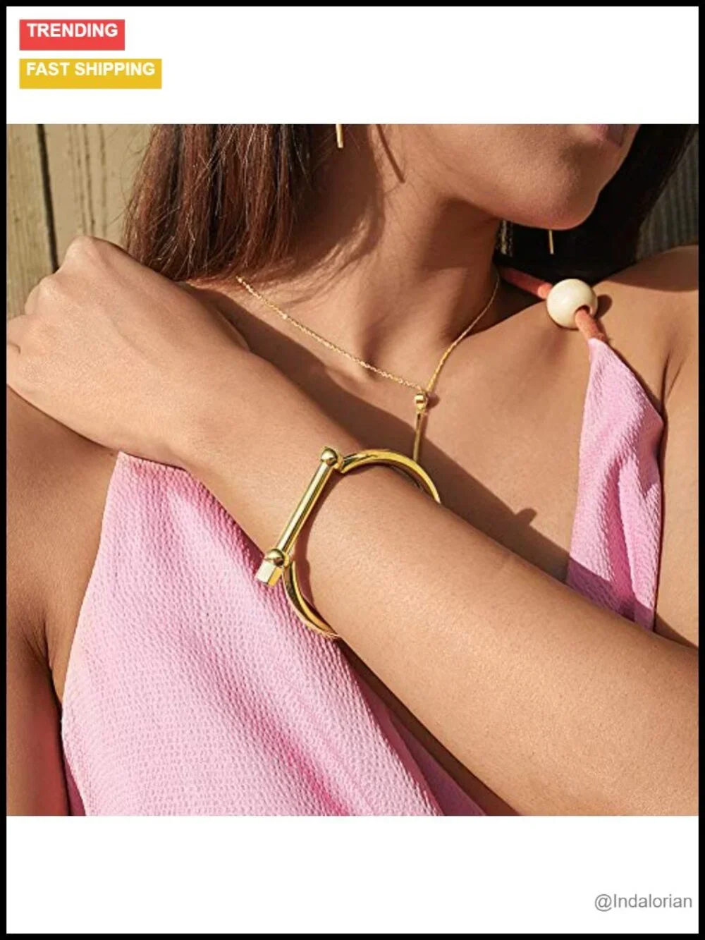 Double Layer Cuff Bangle for Women and Men, Stainless Steel Unisex Screw Clasp